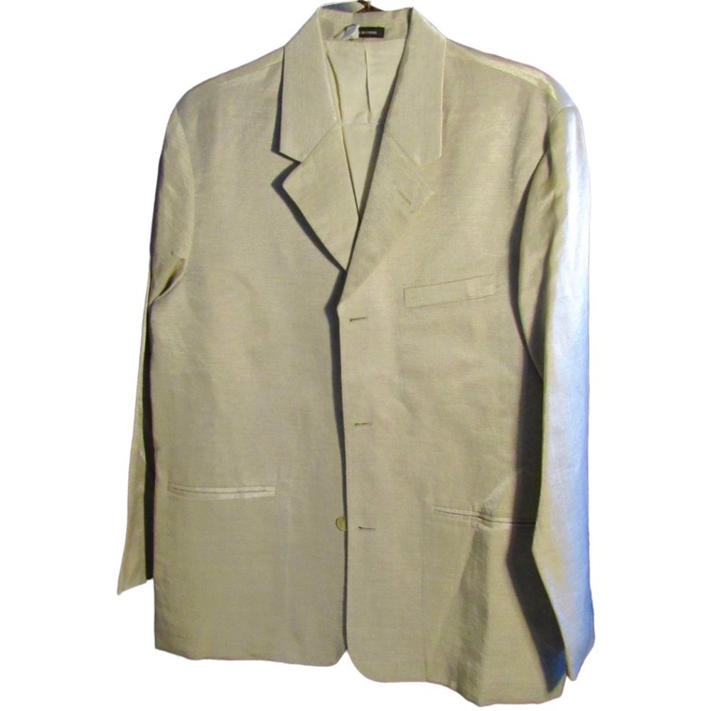 Reunion Beige Linen Blend Men's Jacket Blazer